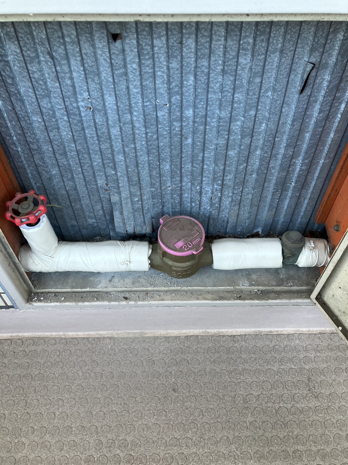 施工後　保温材巻