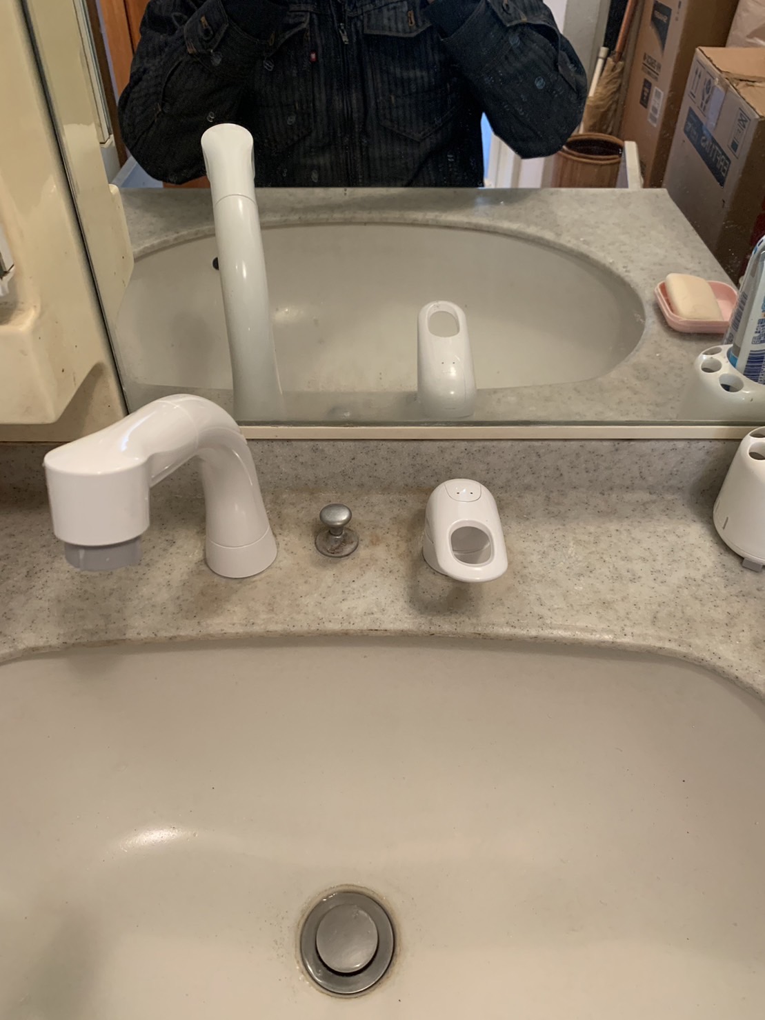 施工後　洗面水栓