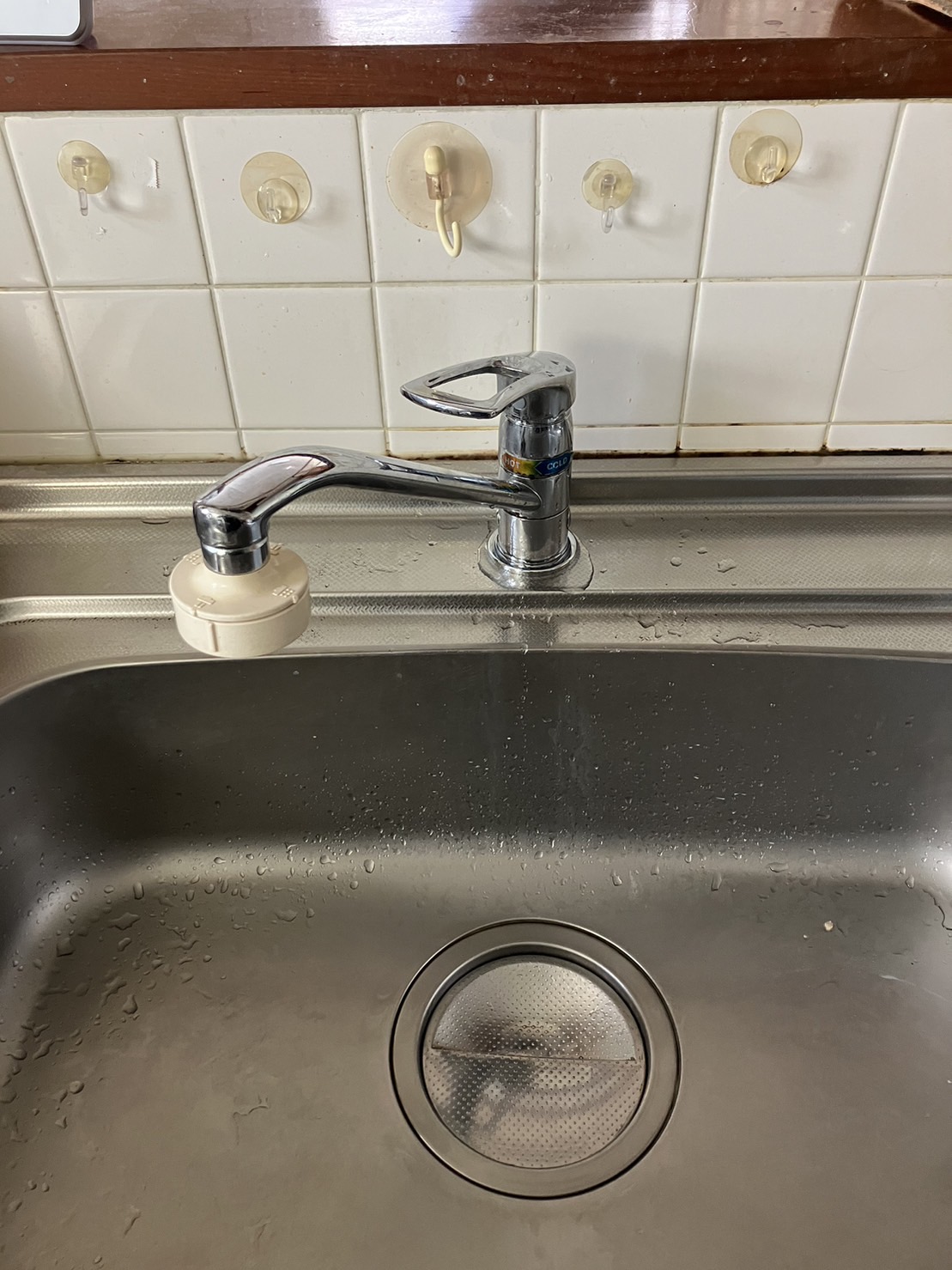 施工前　台所水栓