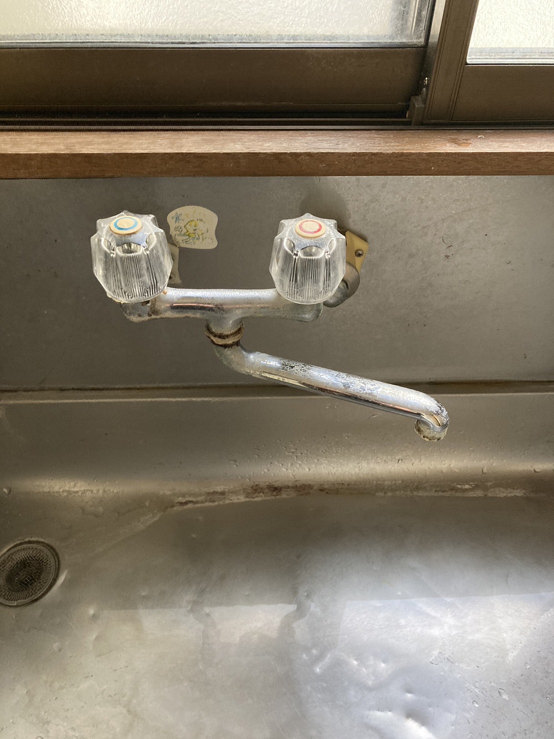 施工前　台所水栓