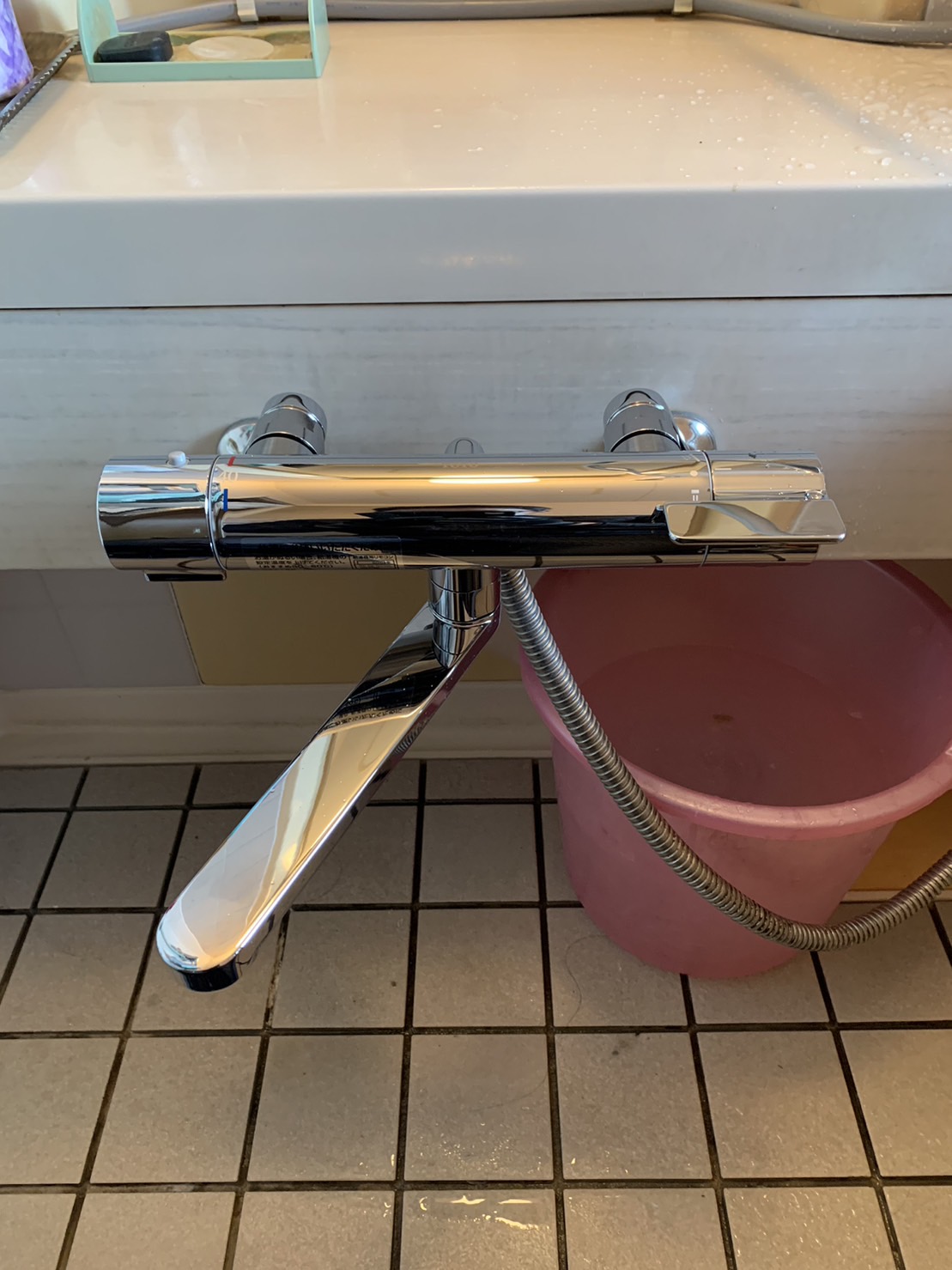 施工後　浴室水栓