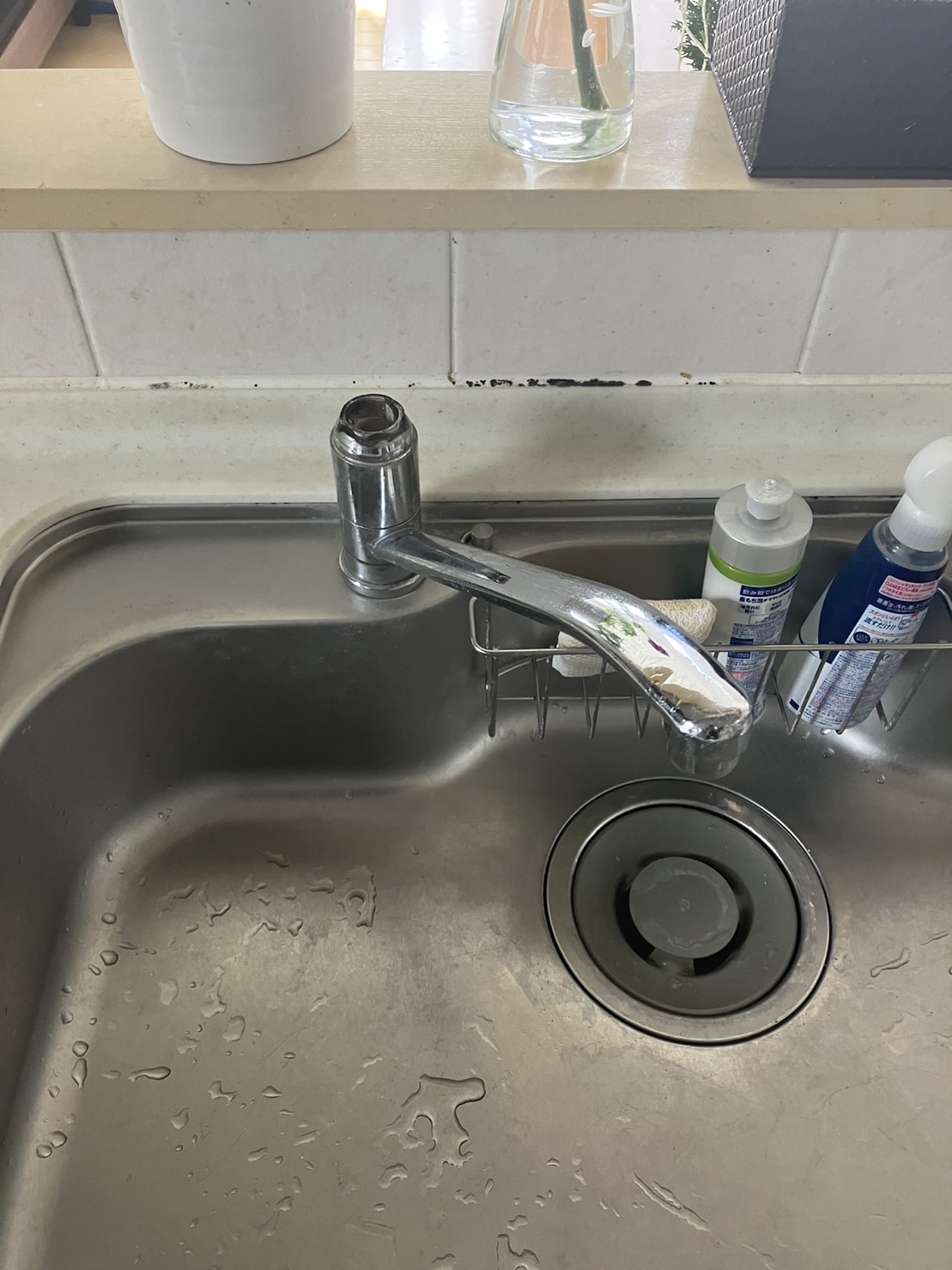 施工前　台所水栓