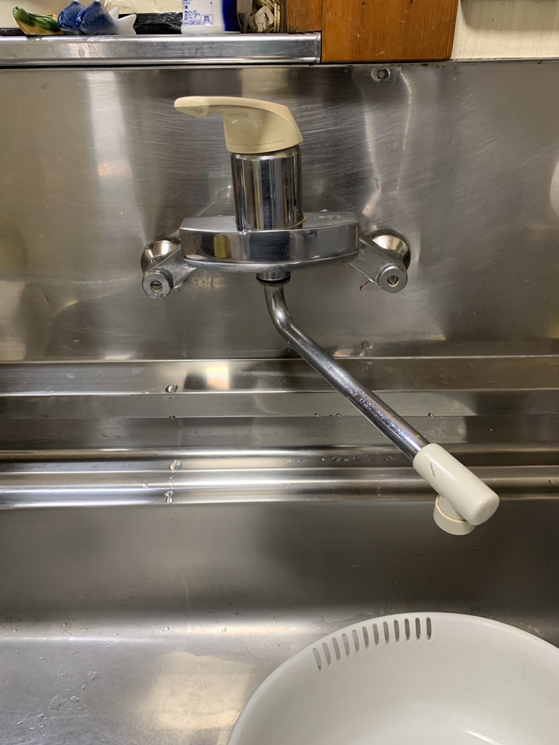 施工前　台所水栓