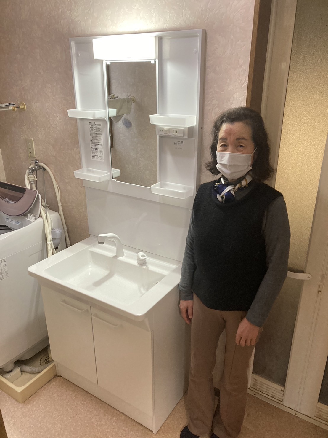 施工後　洗面化粧台