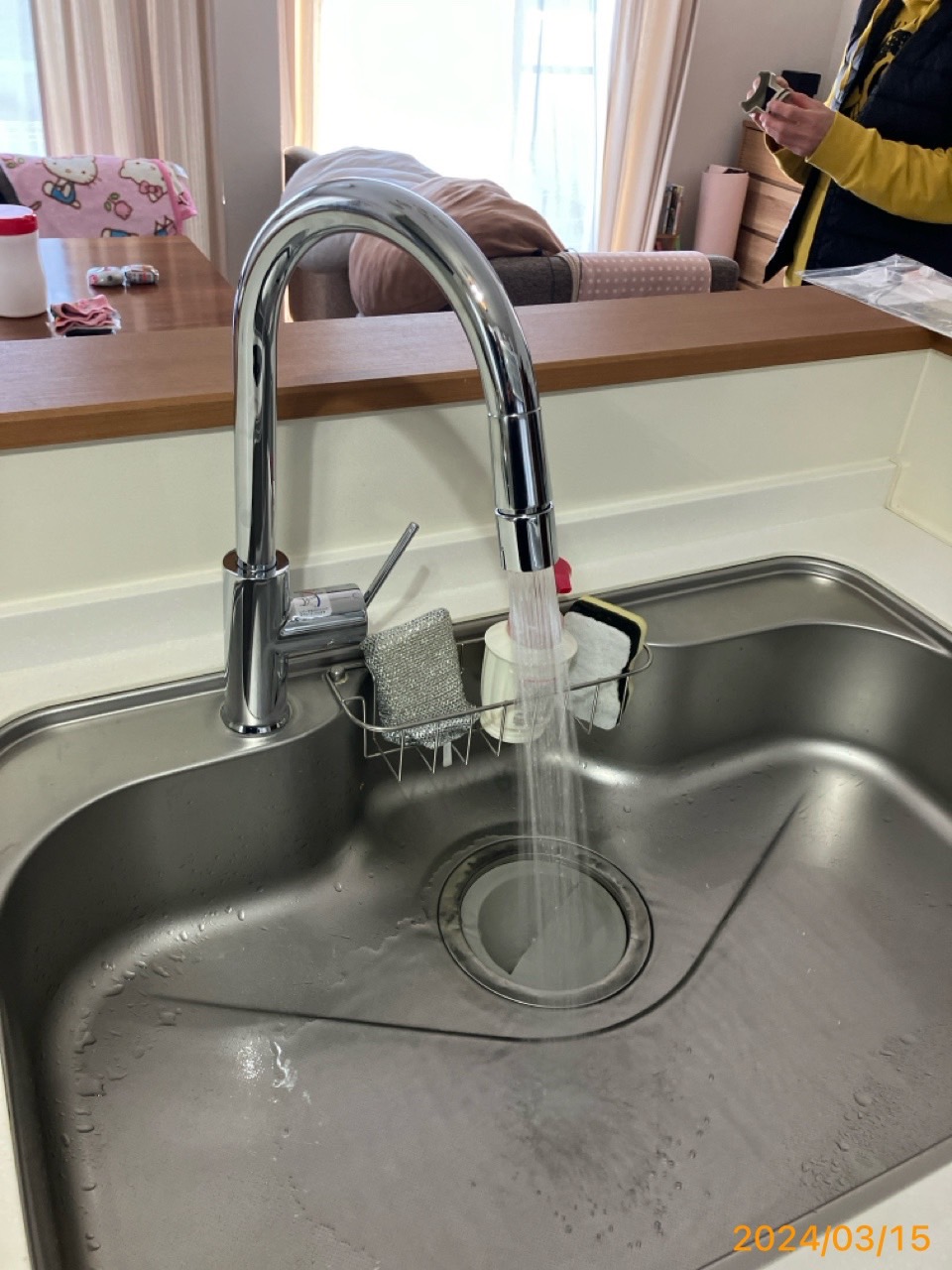 施工後　台所水栓
