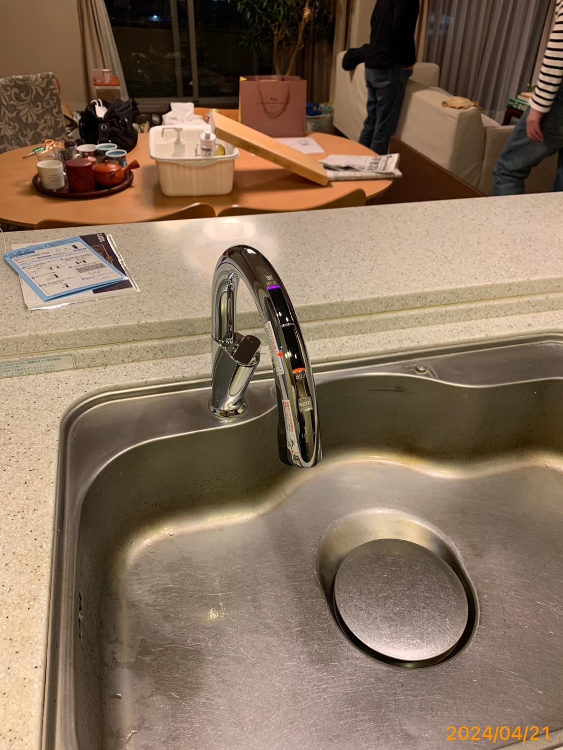 施工後　台所水栓