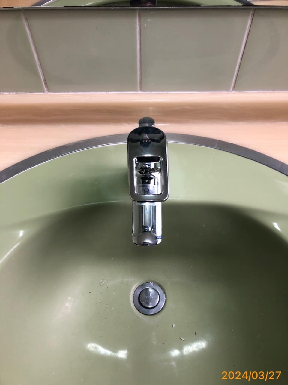 施工後　洗面水栓