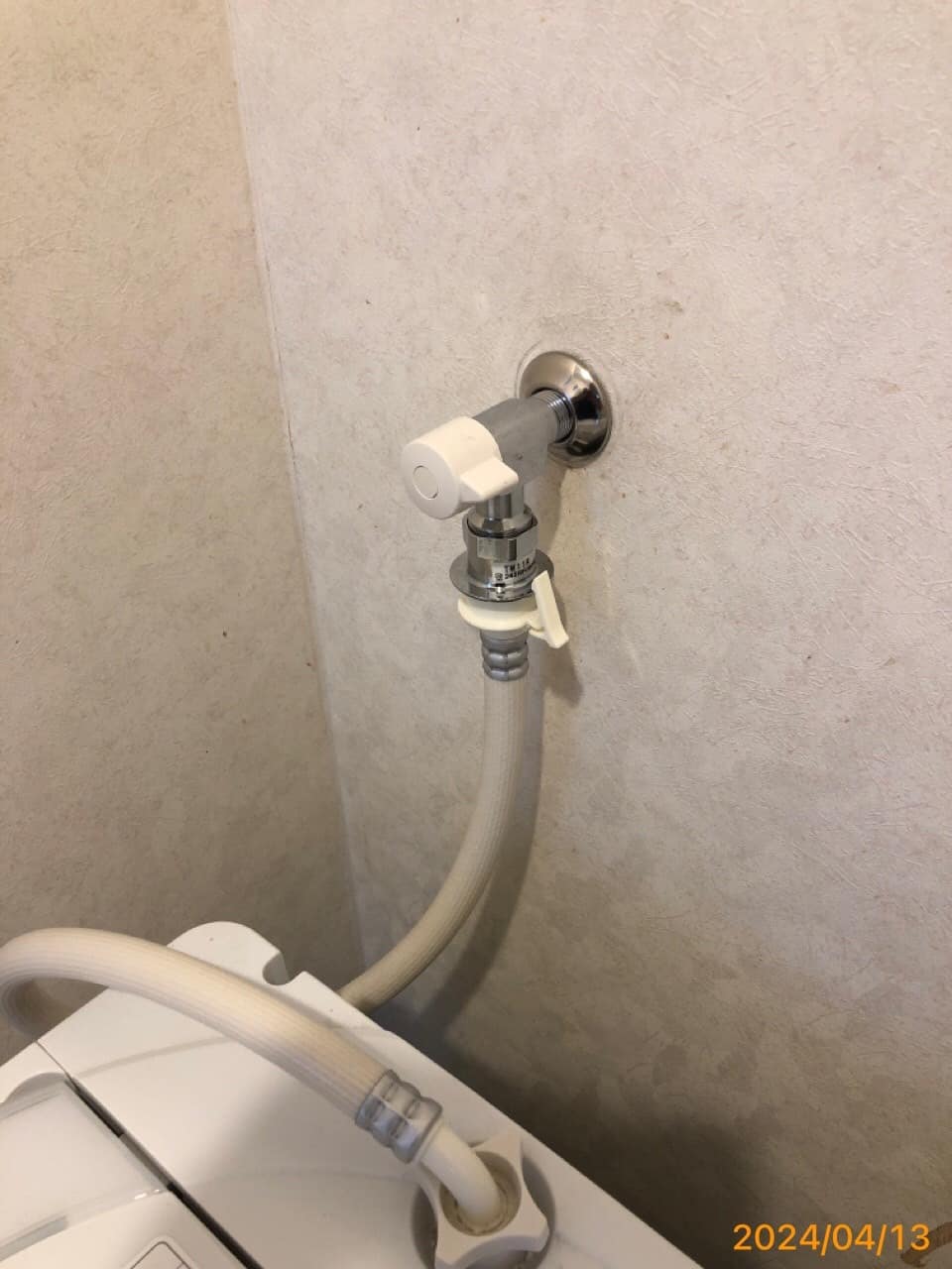 施工後　洗濯水栓