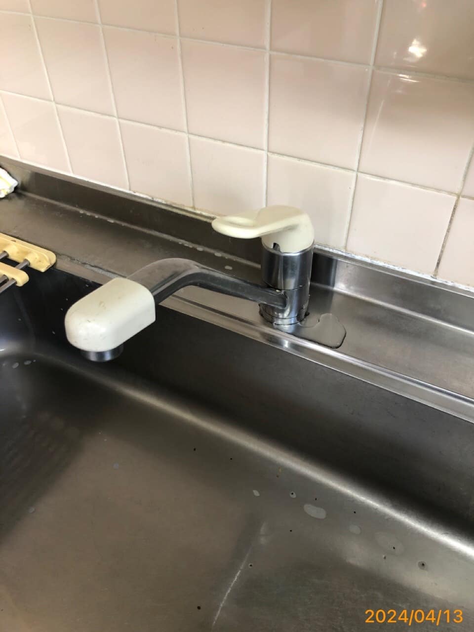 施工前　台所水栓