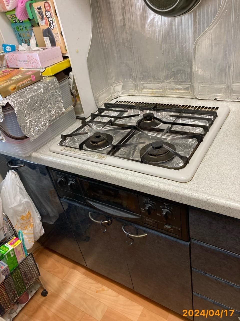 施工前　コンロ