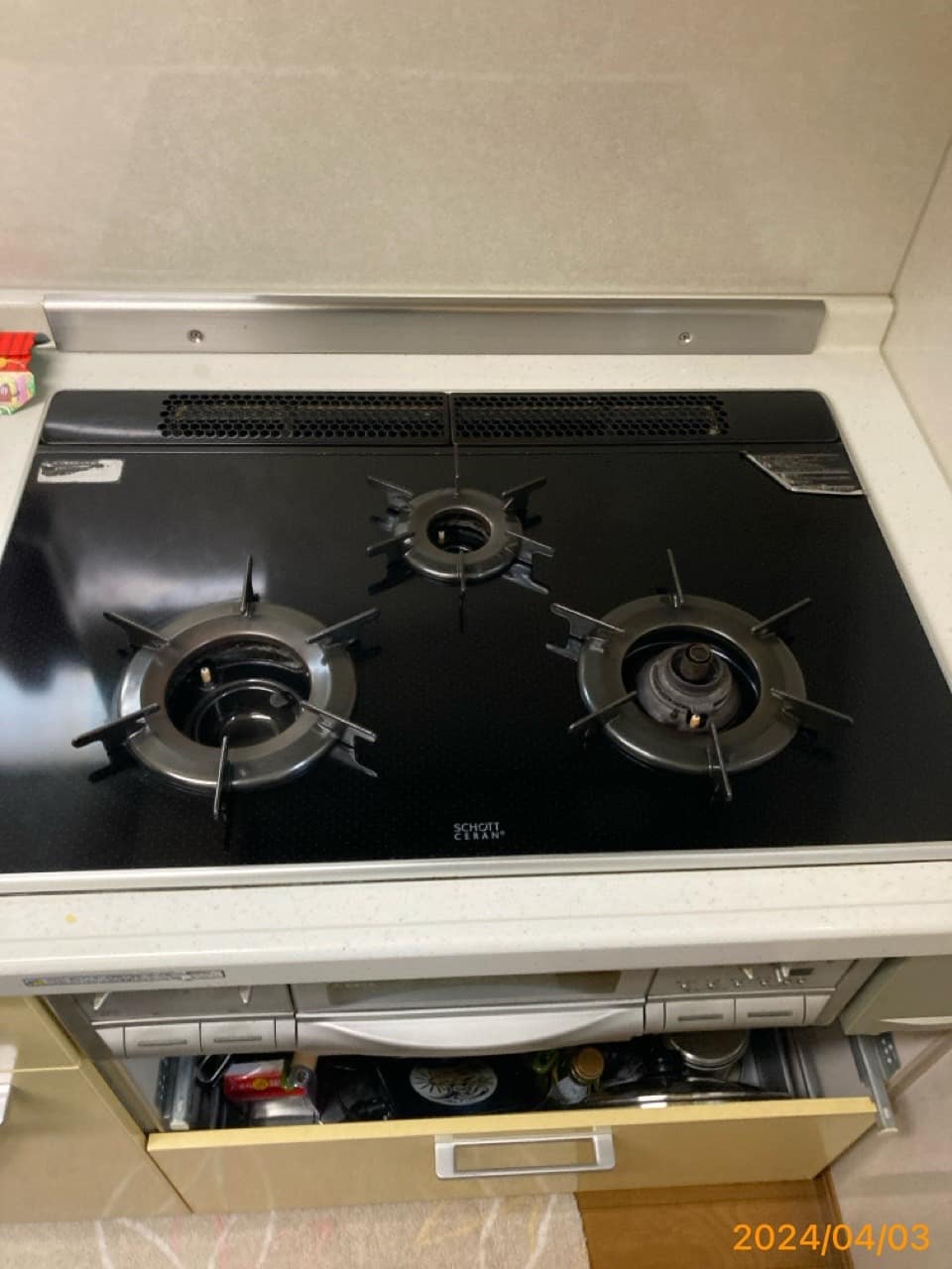 施工前　コンロ