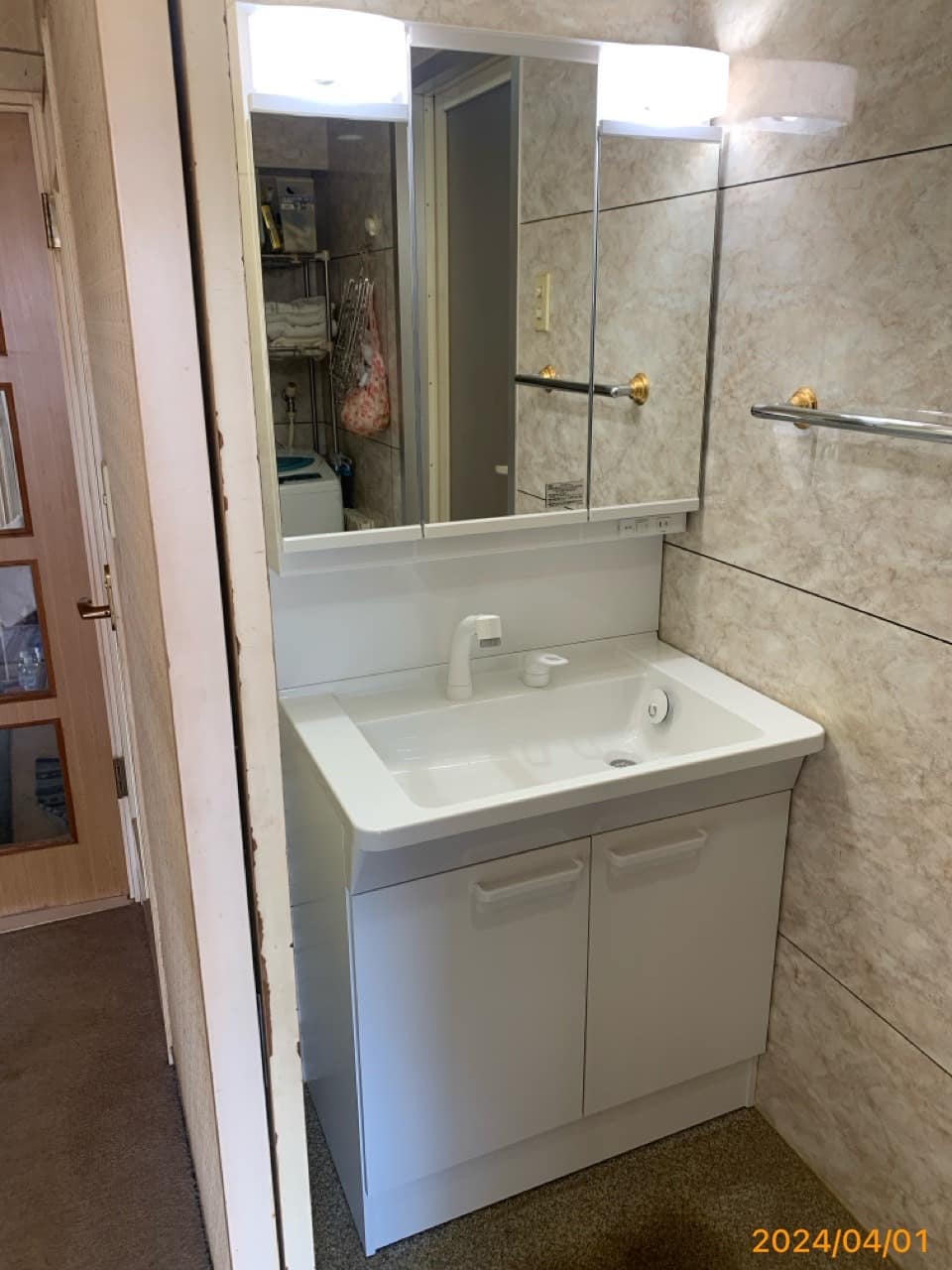 施工後　洗面化粧台