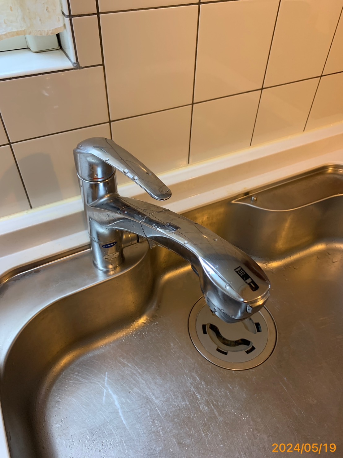 施工前　台所水栓