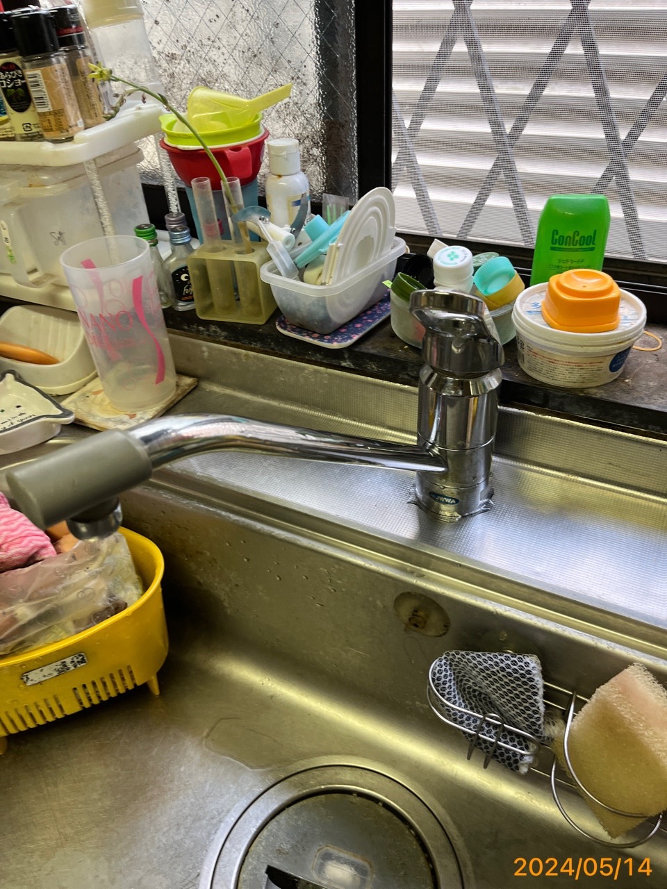 施工前　台所水栓