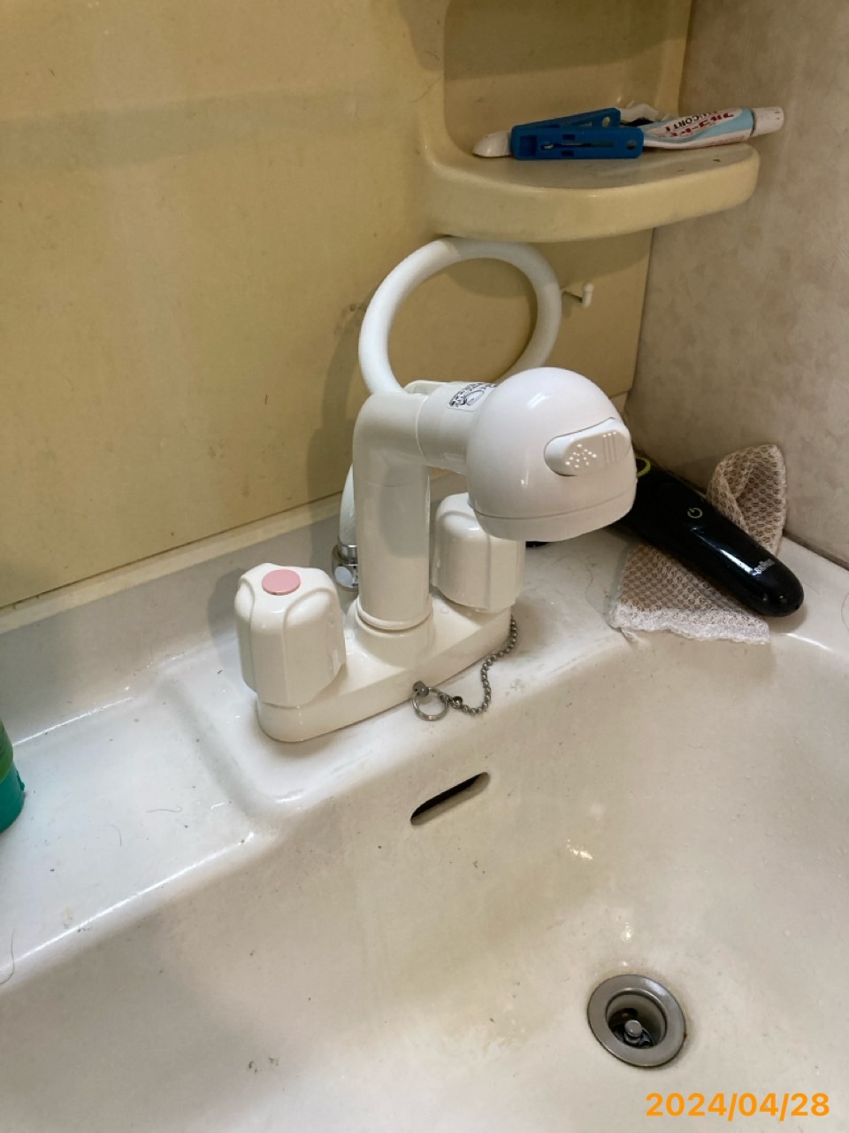 施工後　洗面水栓