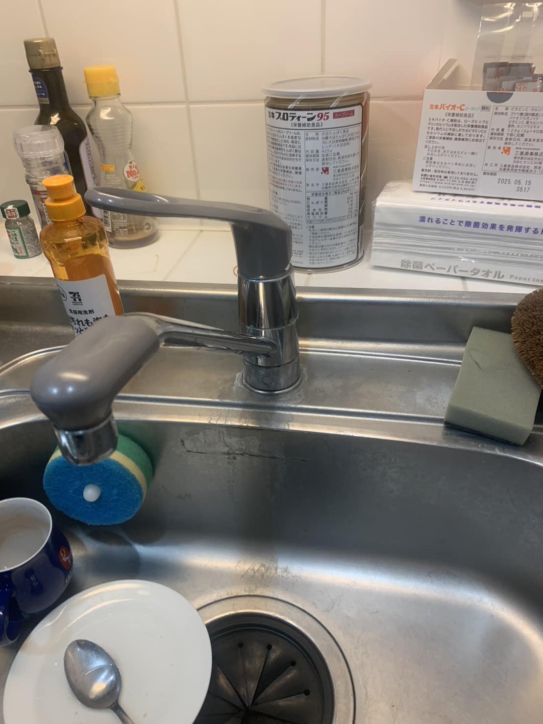 施工前　台所水栓