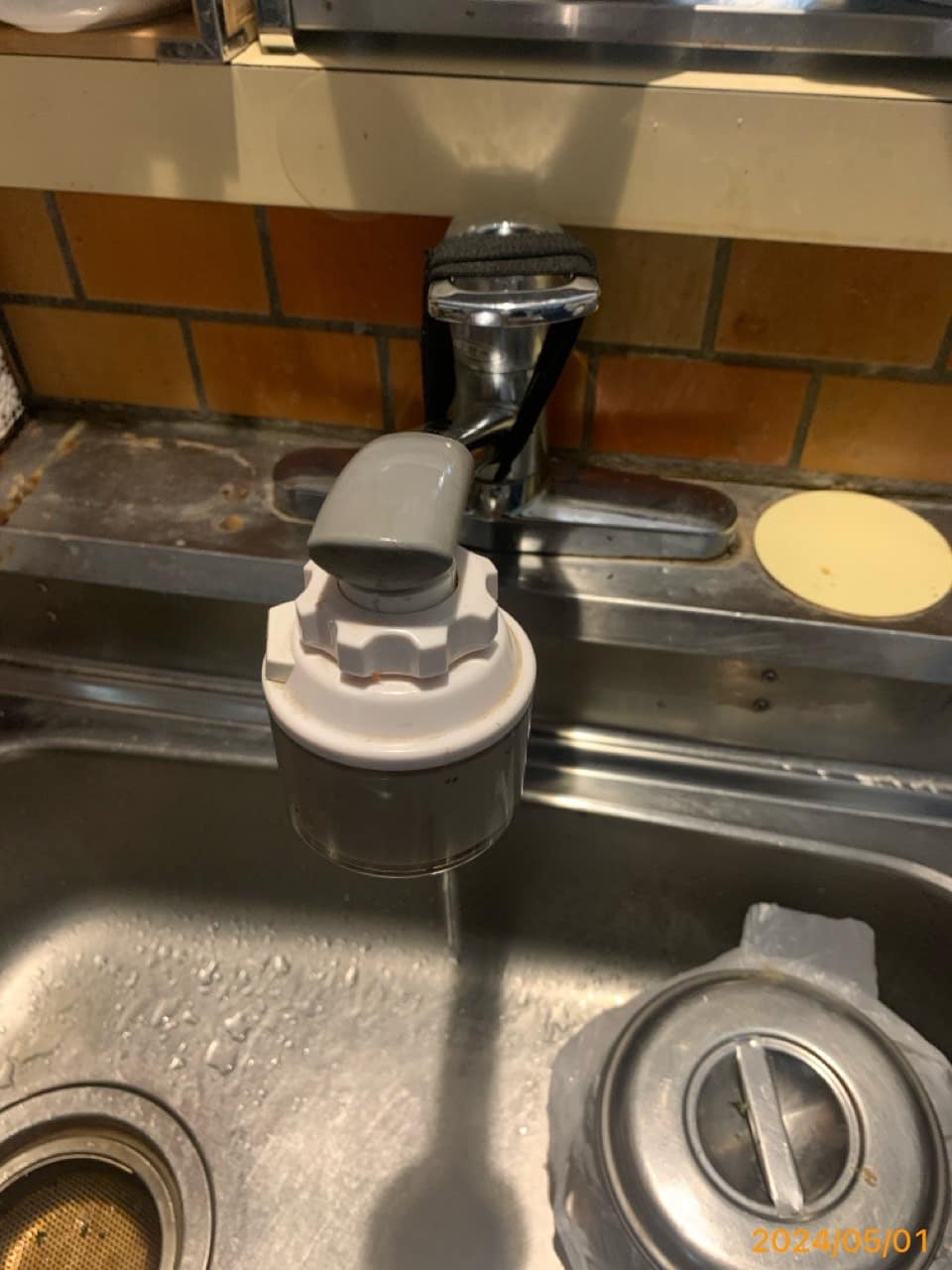 施工前　台所水栓