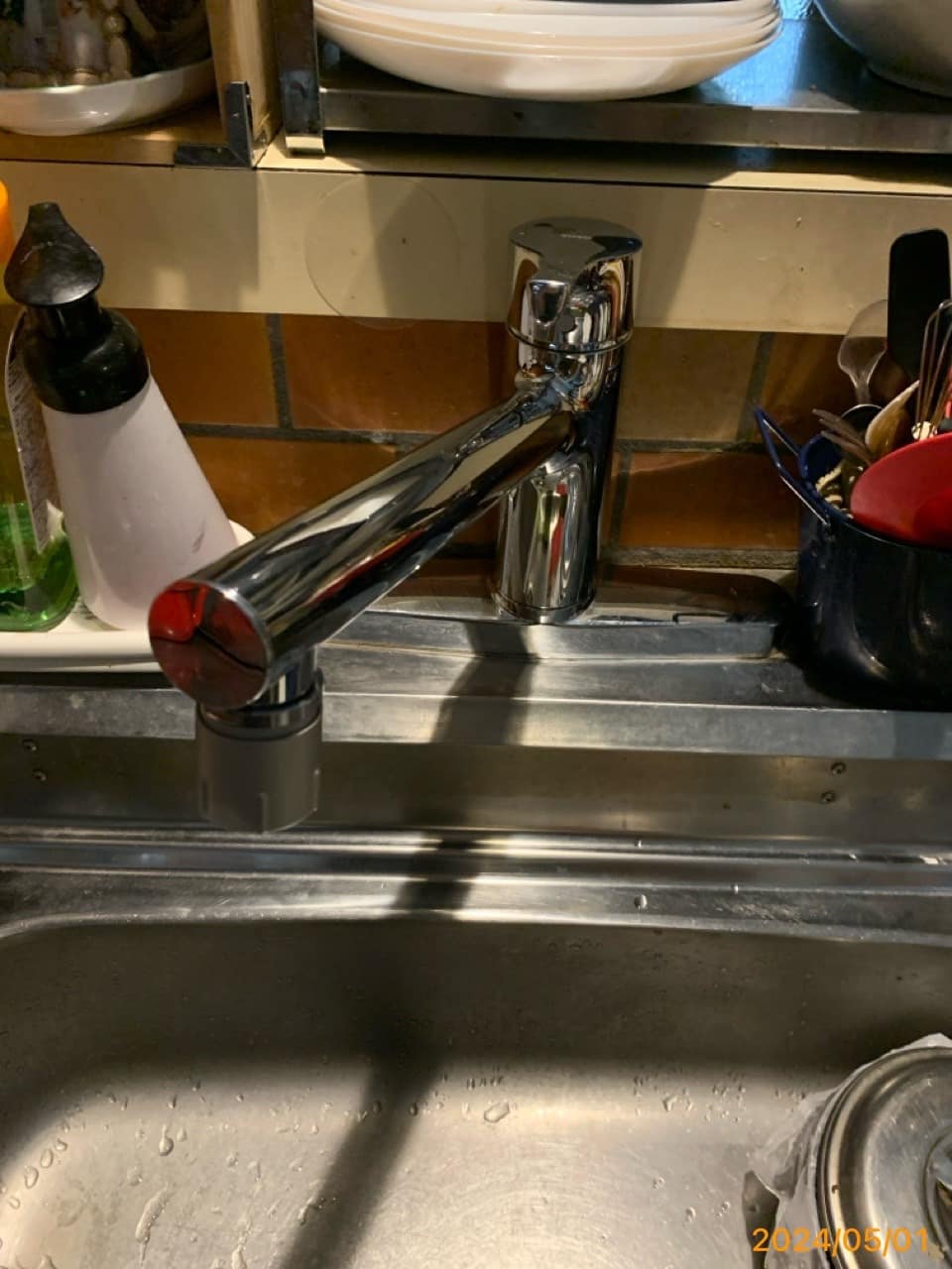 施工後　台所水栓