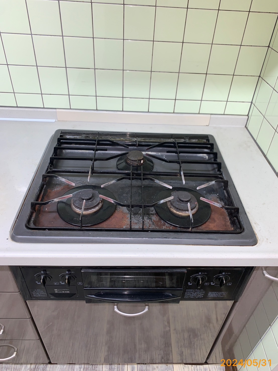 施工前　コンロ